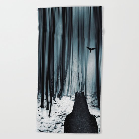 dark promise - raven Beach Towel