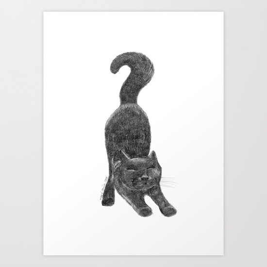 CAT I - pencil illustration Art Print