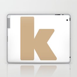 k (Tan & White Letter) Laptop Skin