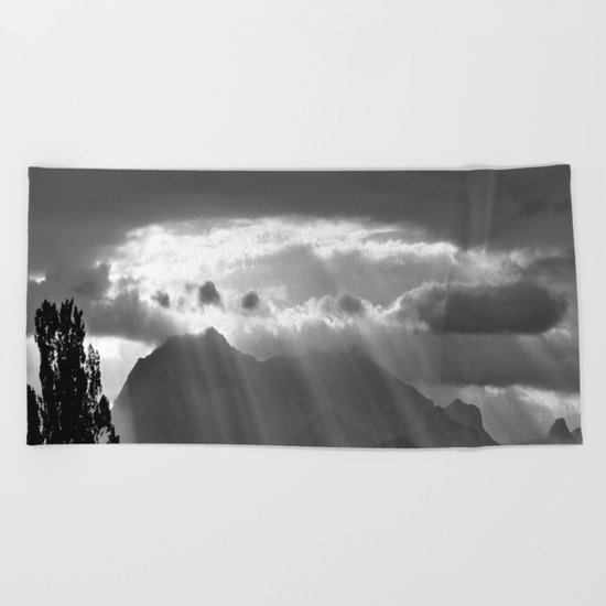 Rays From The Sky Beach Towel