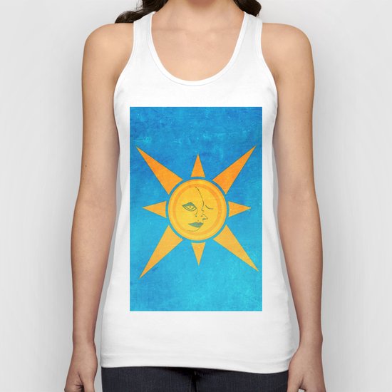 Sun Shining and Moon Sleeping Unisex Tank Top