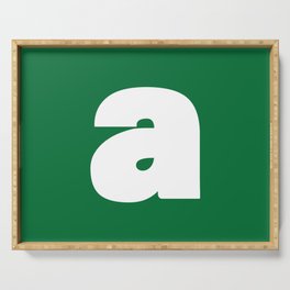 a (White & Olive Letter) Serving Tray