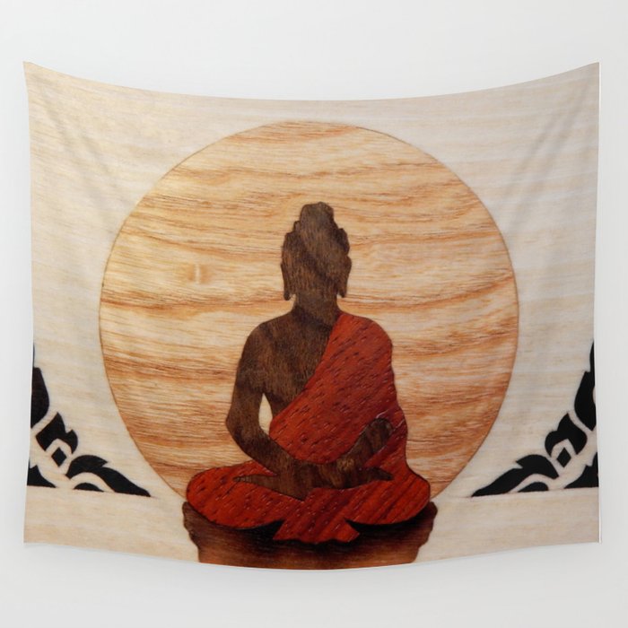 Buddha marquetry Wall Tapestry