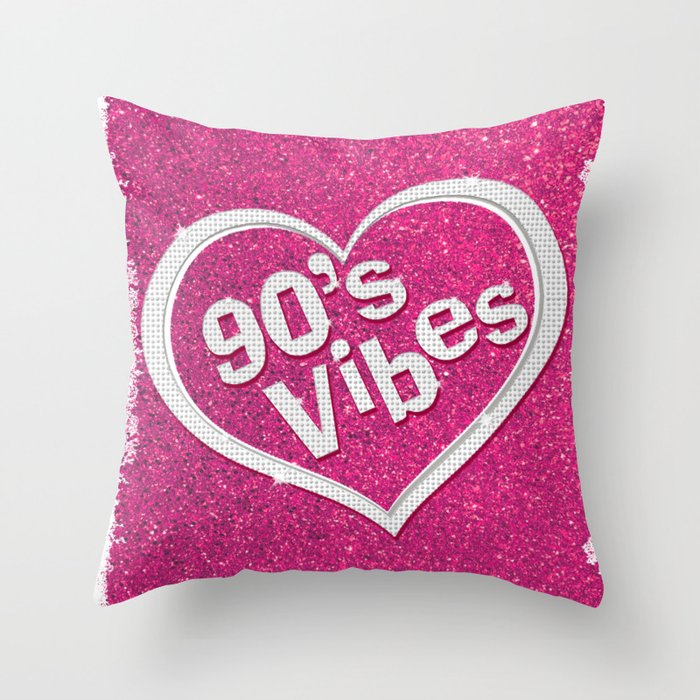 90's Vibes Throw Pillow