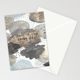A raing day Stationery Cards