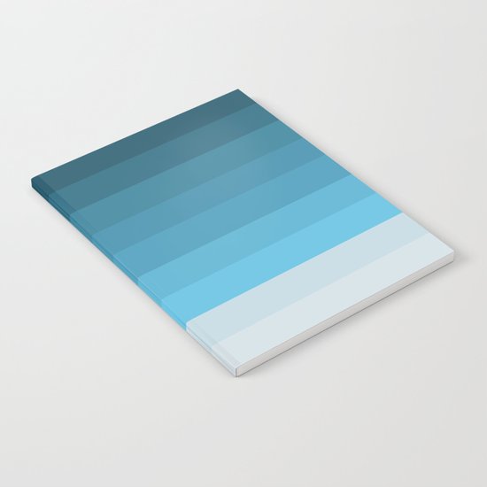 Blue Lagoon stripes pattern Notebook
