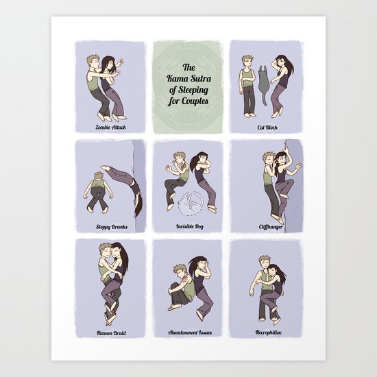 The Sleeping Kama Sutra Art Print