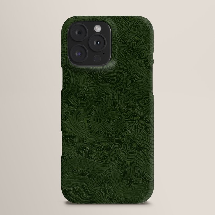 Luxury Moss Green Rippled Moiré Pattern