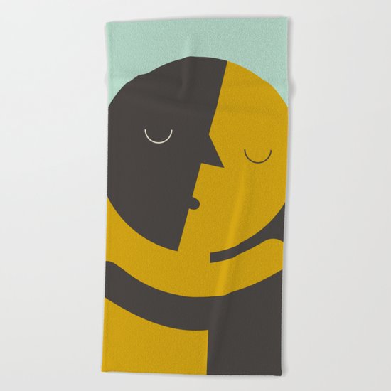 Love poster Beach Towel