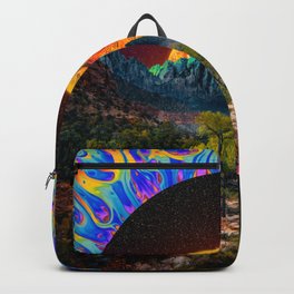 Reverie Backpack | Magical, Manipulation, Vapor, Surreal, Abstract, Trippy, Landscape, Surrealism, Retro, Psychedelic 