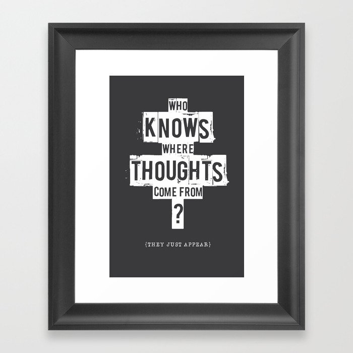 Empire Records - Who Knows Where Thoughts Come From? Framed Art Print