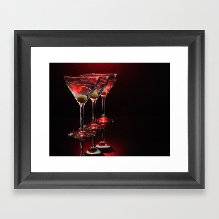Red hot martinis. Framed Art Print