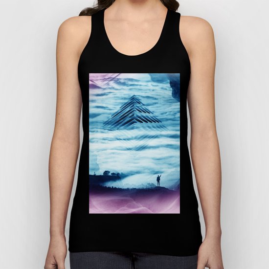 Pyramid Teal Unisex Tank Top