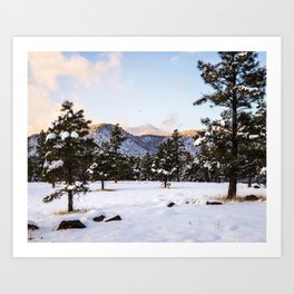Pretty Wintery Scene Flagstaff Arizona Art Print