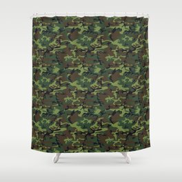 U.S. Woodland Camo Shower Curtain
