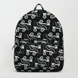Roller Skate Pattern (Black and white) Backpack