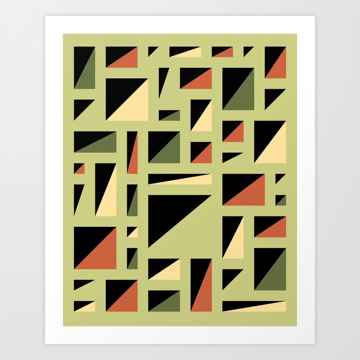 Half Triangle Lime Art Print