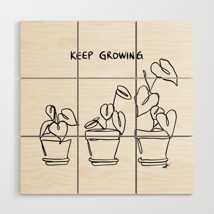 Keep Growing Wood Wall Art