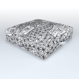 Dreaming Of Faces Outdoor Floor Cushion