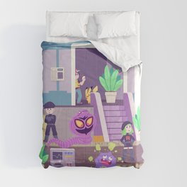 Tiny Worlds - Rocket HQ Comforter