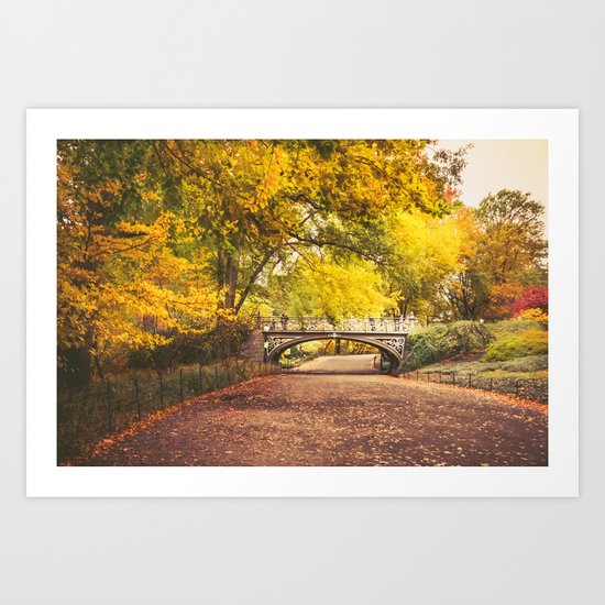 Autumn Path - Central Park - New York City Art Print