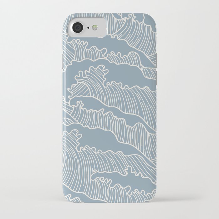 seamless ocean waves iPhone Case