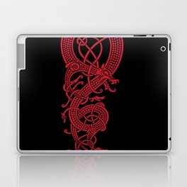 The viking dragon Fáfnir (red) Laptop Skin
