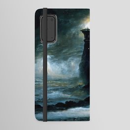 A lighthouse in the storm Android Wallet Case
