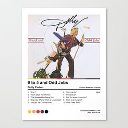 Dolly Parton-9 to 5 and Odd Jobs Album Poster Canvas Print