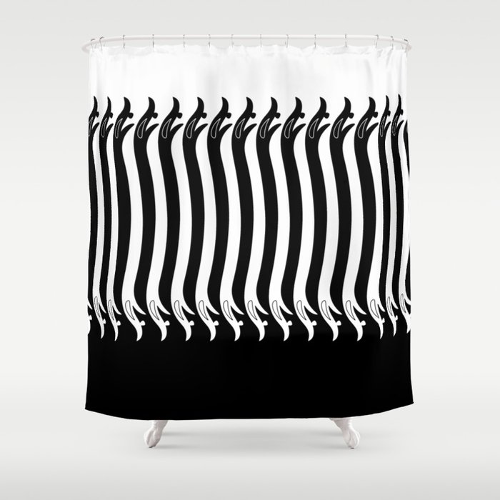 Negative Space Serpents Shower Curtain