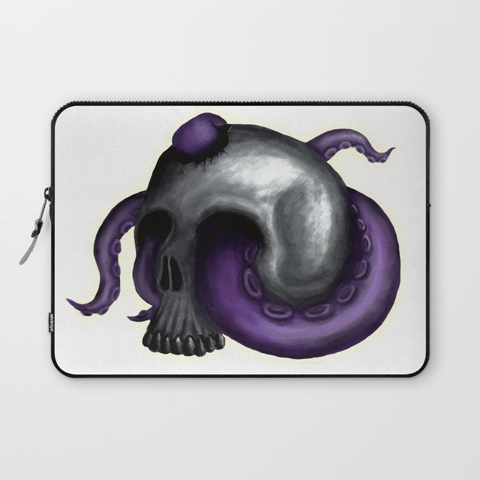 Octopus in Skull - No Background Laptop Sleeve