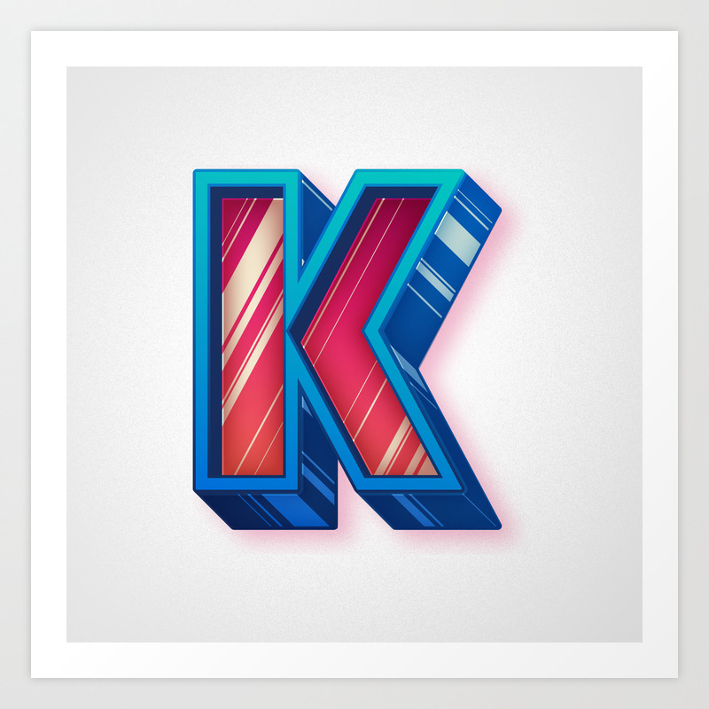 The Letter K Art Print By Chrisrushing Society6