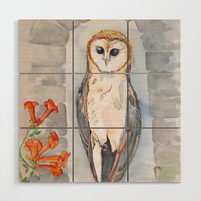 Observer Owl Wood Wall Art