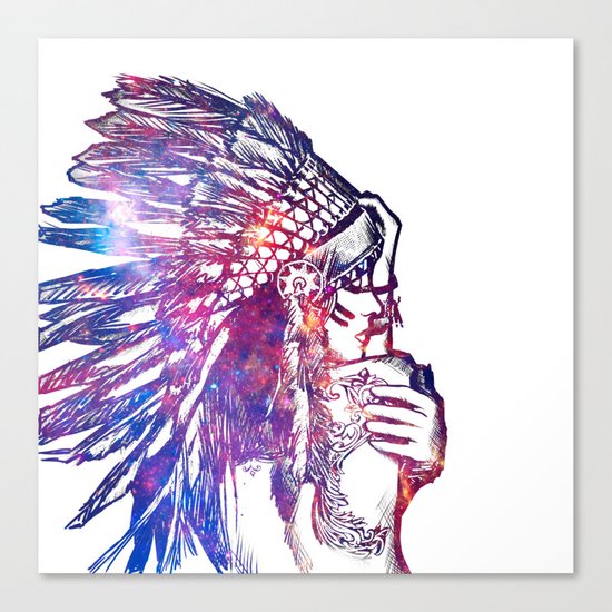 Space Indian Canvas Print
