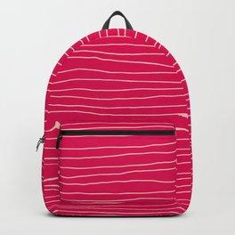 Hand Drawn Lines Coral Backpack