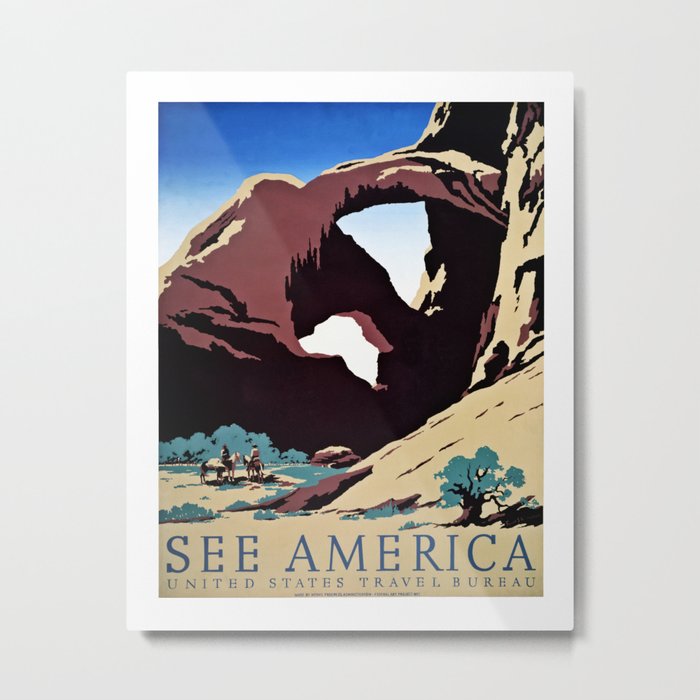 See America travel ad Metal Print