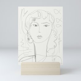 Sketch of a pop girl Mini Art Print