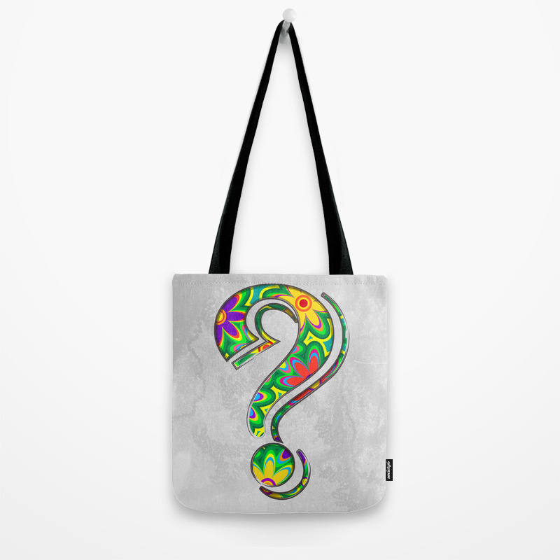 Trippy Question Mark Tote Bag By Hereswendy Society6