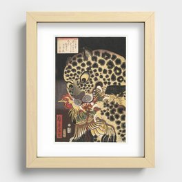 The Tiger of Ryōkoku from the series True Scenes by Hirokage Recessed Framed Print