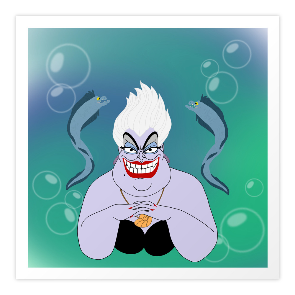 Ursula The Sea Witch Art Print by oompa_salas