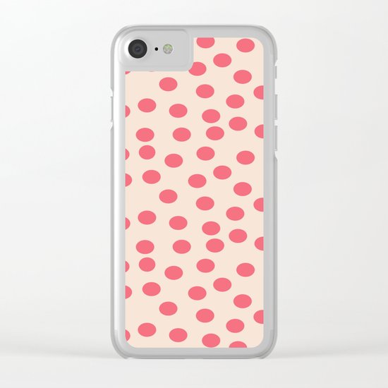 Pink dots Clear iPhone Case