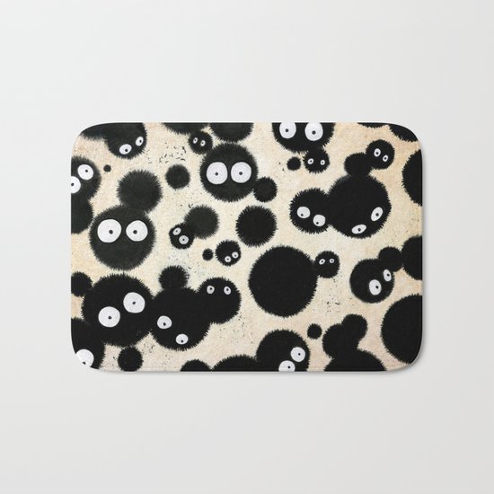 Cute Susuwatari Infestation Bath Mat