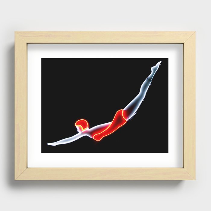 The Swimmer Recessed Framed Print