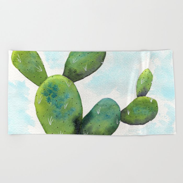 Prickly Pear in Blue Beach Towel