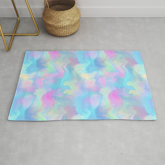 Y2K Cotton Candy Marble Rug