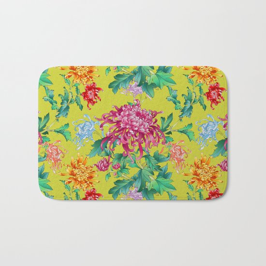 Oriental Flowers Bath Mat