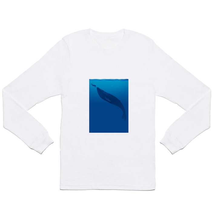 The Whale and a Human Long Sleeve T Shirt