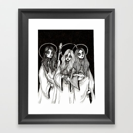 THREE WITCHES. Framed Art Print
