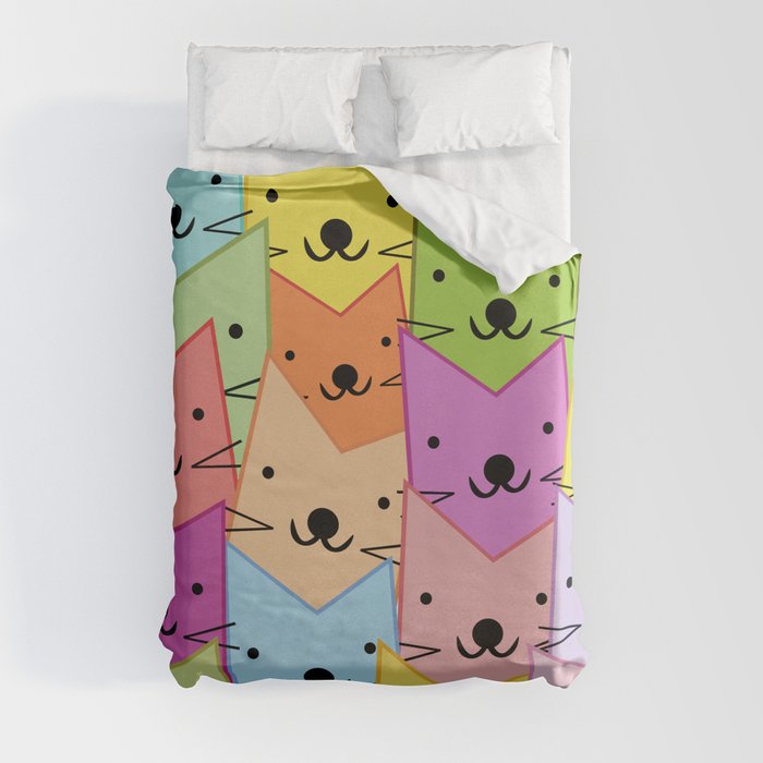 Colorful cats Duvet Cover