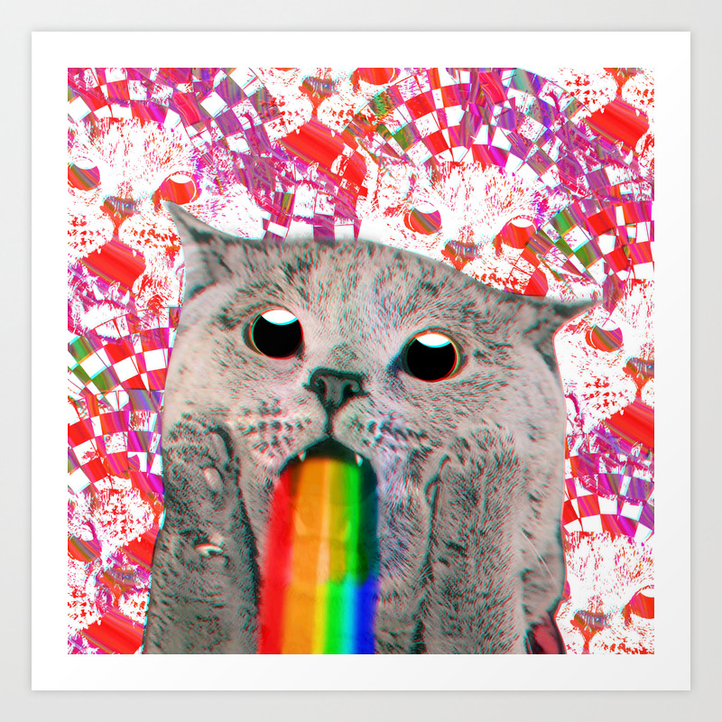 Meme Cat Art Print By Pahagh Society6